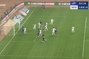 VAR检查后有效！图多列第61分钟甩头破门，三镇1-1扳平津门虎