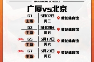 广厦后天中午开售总决赛前两场球票 最低票价480元 是半决赛2.6倍